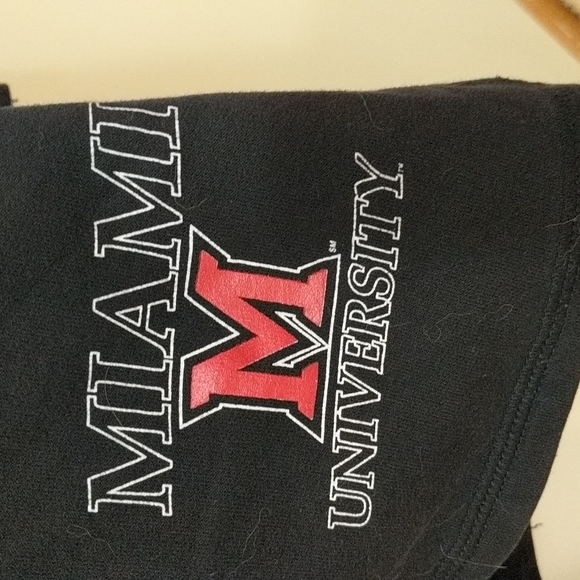 Miami University Long Black Hoodie Sweater - Picture 2 of 5